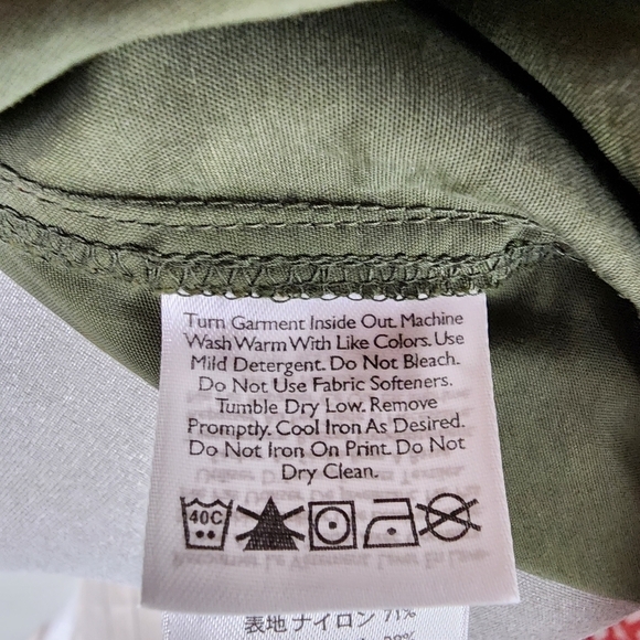 Eddie Bauer Sport Long Sleeve Button Front  Shirt Back Vent Olive Green XLTall - Picture 14 of 15